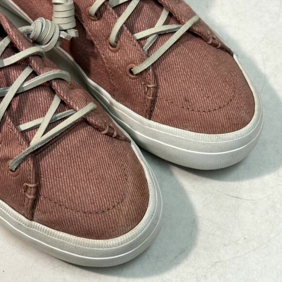 VERY GOOD Sperry Top-Sider Women's Crest Vibe Linen Sneaker Boat Shoe Red Pink 6 - Picture 7 of 10